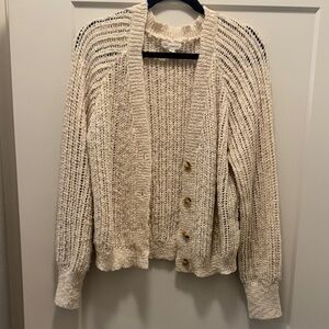 🆕 Blu Pepper Cream Knit Cardigan. L. NWOT!💥